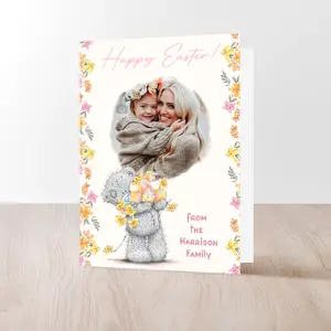Personalized Easter Family Photo Card (5x8 Folded / 10x8 Open) – Create a heartfelt keepsake with your own photo & message, because the sweetest memories deserve to be shared