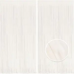 Tinsel Photo Backdrop Curtains 2 Pack 3.2x8.2ft White Foil Fringe Streamer Curtain for Easter Valentine s Day Birthdays Christmas Engagement Bridal Shower Party Supplies Decorations