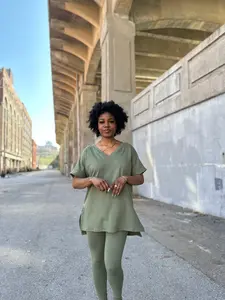 CATE Microfiber Legging Set-Light Olive