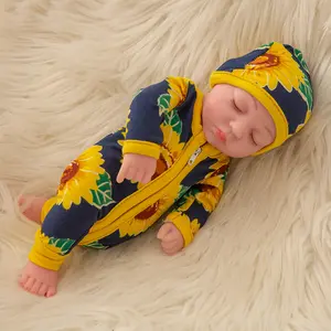 10-inch Reborn Baby Doll with Matching Flower Outfit, Halloween/Thanksgiving / Christmas gifts