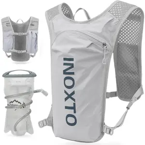 INOXTO Running Hydration Vest Backpack 1.5L Water Pouch Lightweight Insulated Adjustable Chest Strap BPA Free PEVA Material For All Genders