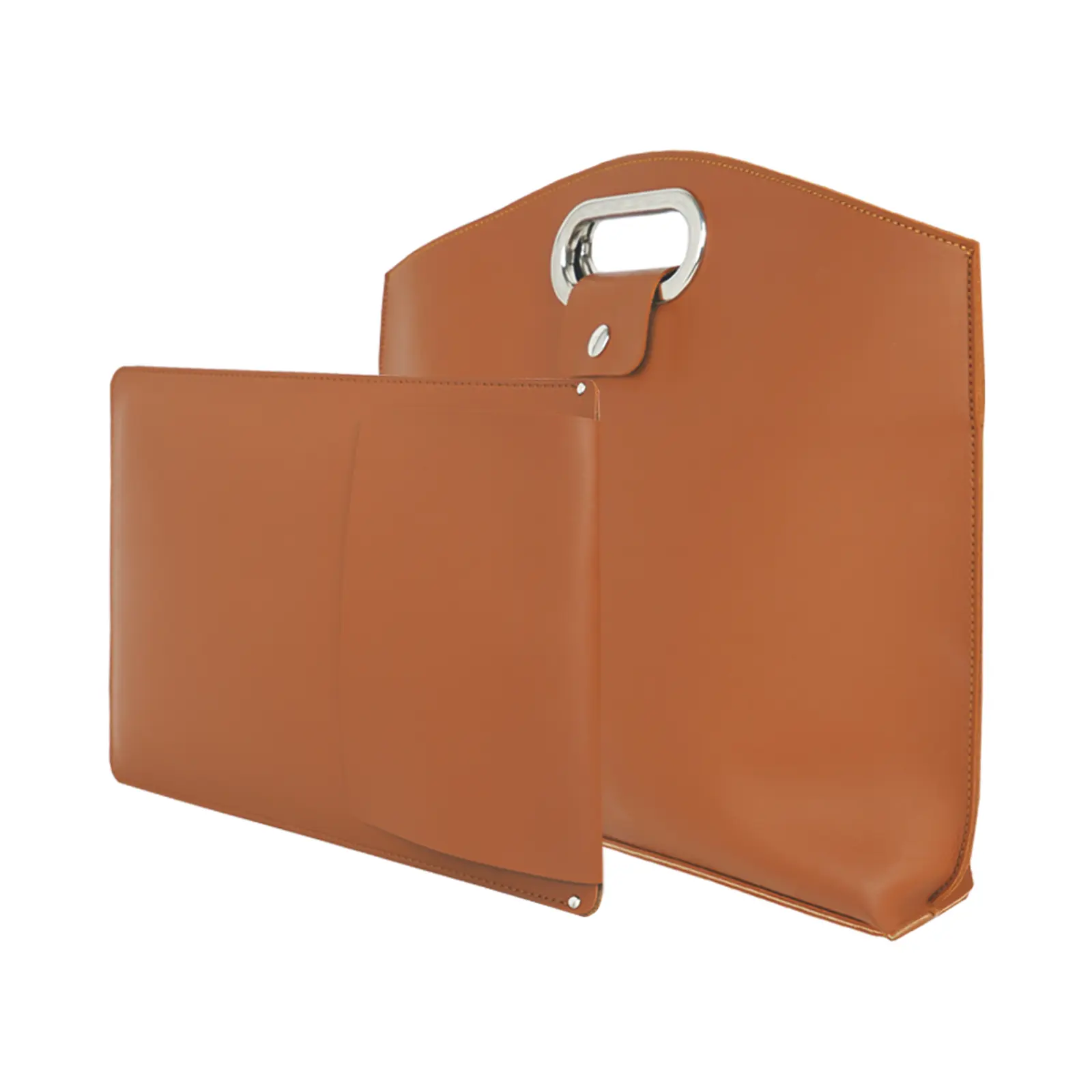 NAIDUN 2PCS Women's Waterproof Leather Laptop Bag 14-16In for Laptops & iPad Cases Work Tote Bag Briefcase with Removable Inner Sleeve Dry Clean