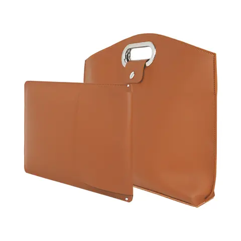 NAIDUN 2PCS Women's Waterproof Leather Laptop Bag 14-16In for Laptops & iPad Cases Work Tote Bag Briefcase with Removable Inner Sleeve Dry Clean