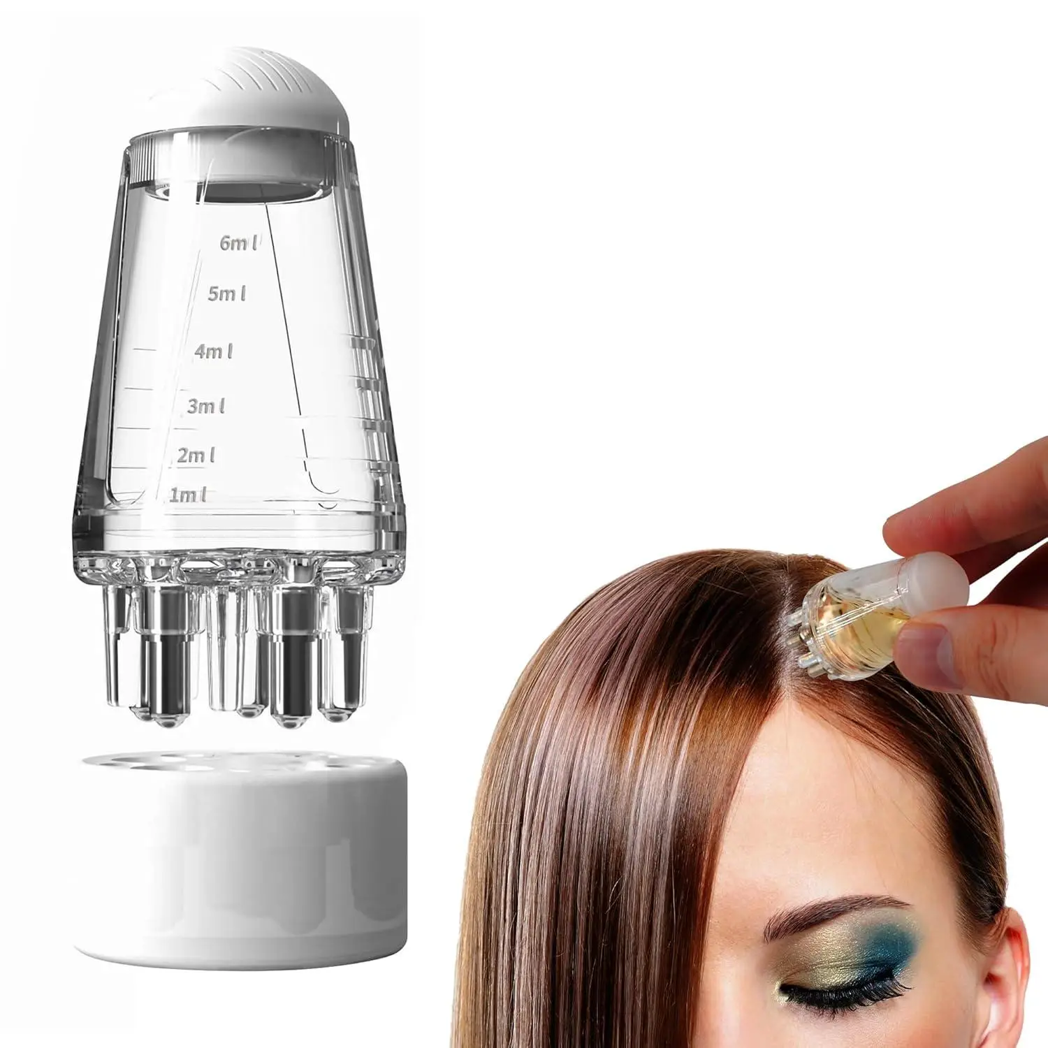 Scalp Applicator Comb, Root Comb Applicator Bottle for Hair, Hair Serum Applicator Suitable for Various Liquids, Suitable for Home and Travel