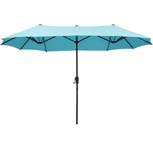 GDY 13 FT Outdoor large Patio Umbrellas with Sun Protection & Easy Crank for Deck Pool For Summer Without Base