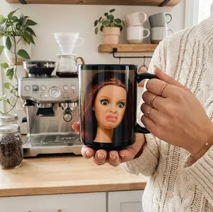 Disgusted Doll Meme Coffee Mug | Funny Mug Gift for Friends & Family