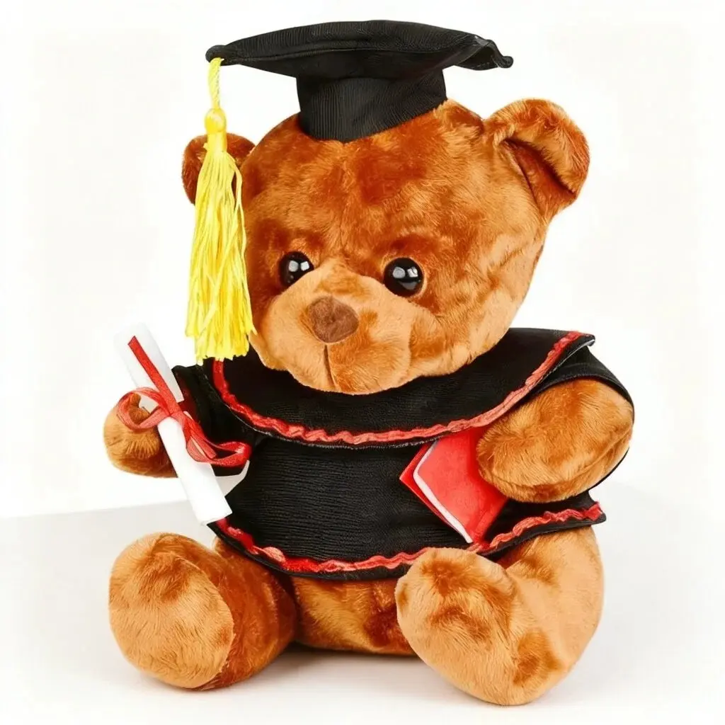 2026 Graduation Teddy Bear, 5.3 Inch Cute Stuffed Animal with Grad Cap, Diploma and Props, Pre-k Graduation Gift for Her and Him, Perfect for Kindergarten, High School and College