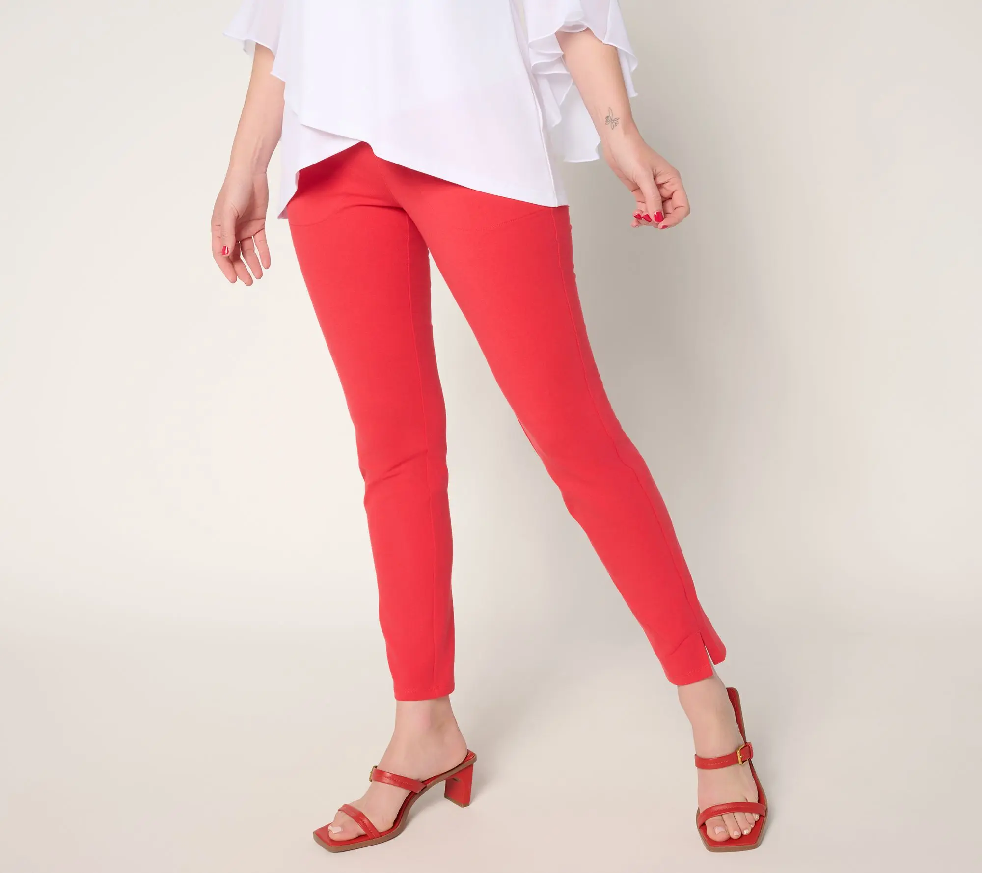 Wicked by Women with Control Knit Petite Slim Leg Pant