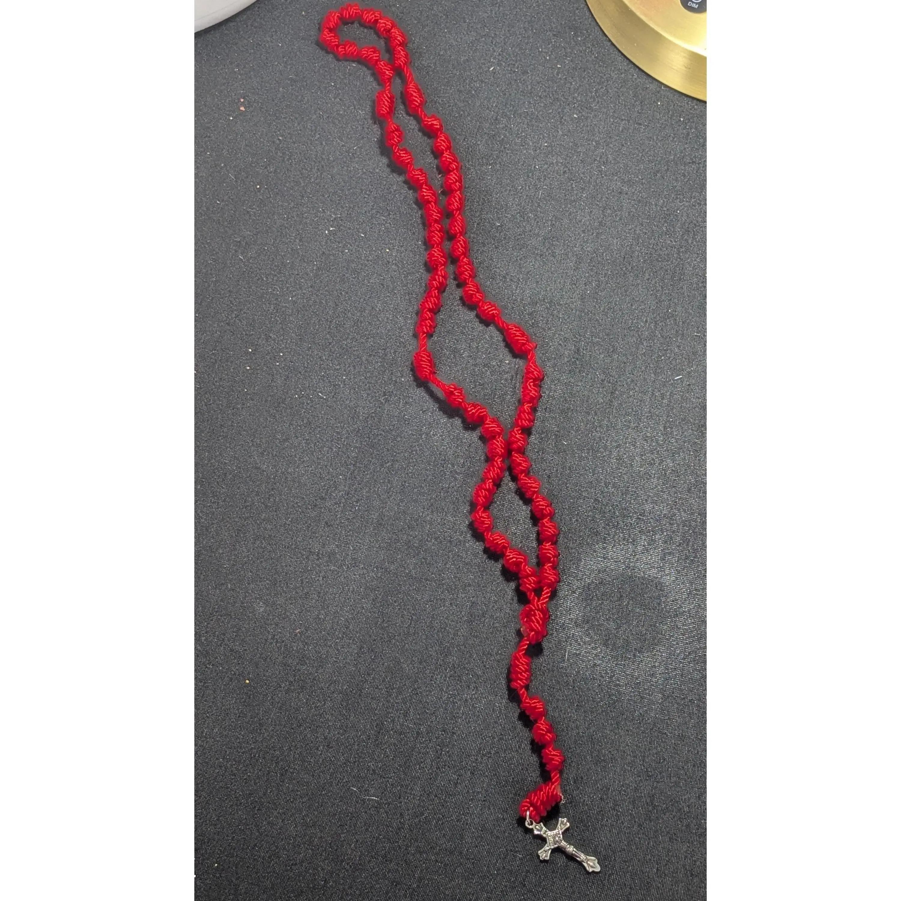 Red Knotted Rosary, large