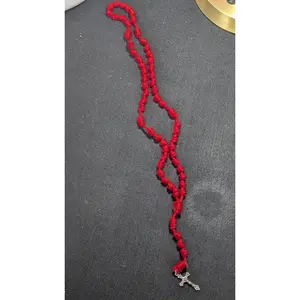 Red Knotted Rosary, large