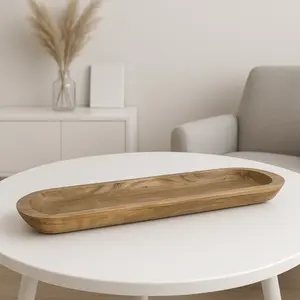 The Lux Grand Bowl / Oversized Mango Wood Centerpiece Bowl – 40” Luxury Statement Piece for Food & Home Décor