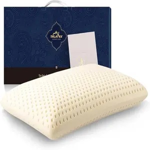 Talatex Talalay 100% Natural Premium Latex Pillow, Helps Relieve Pressure, No Memory Foam Chemicals, Perfect Package Best Gift shoulder pain relief