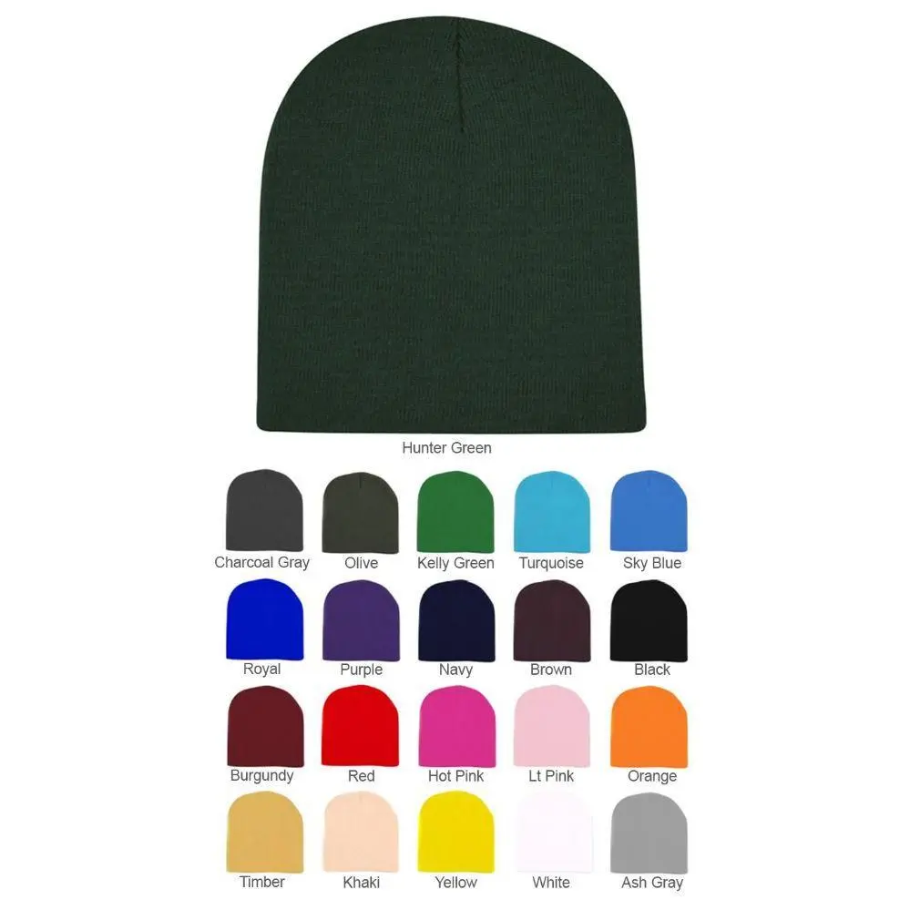 Beanie Hats Bulk |  Short 12 PACK MIX COLORS