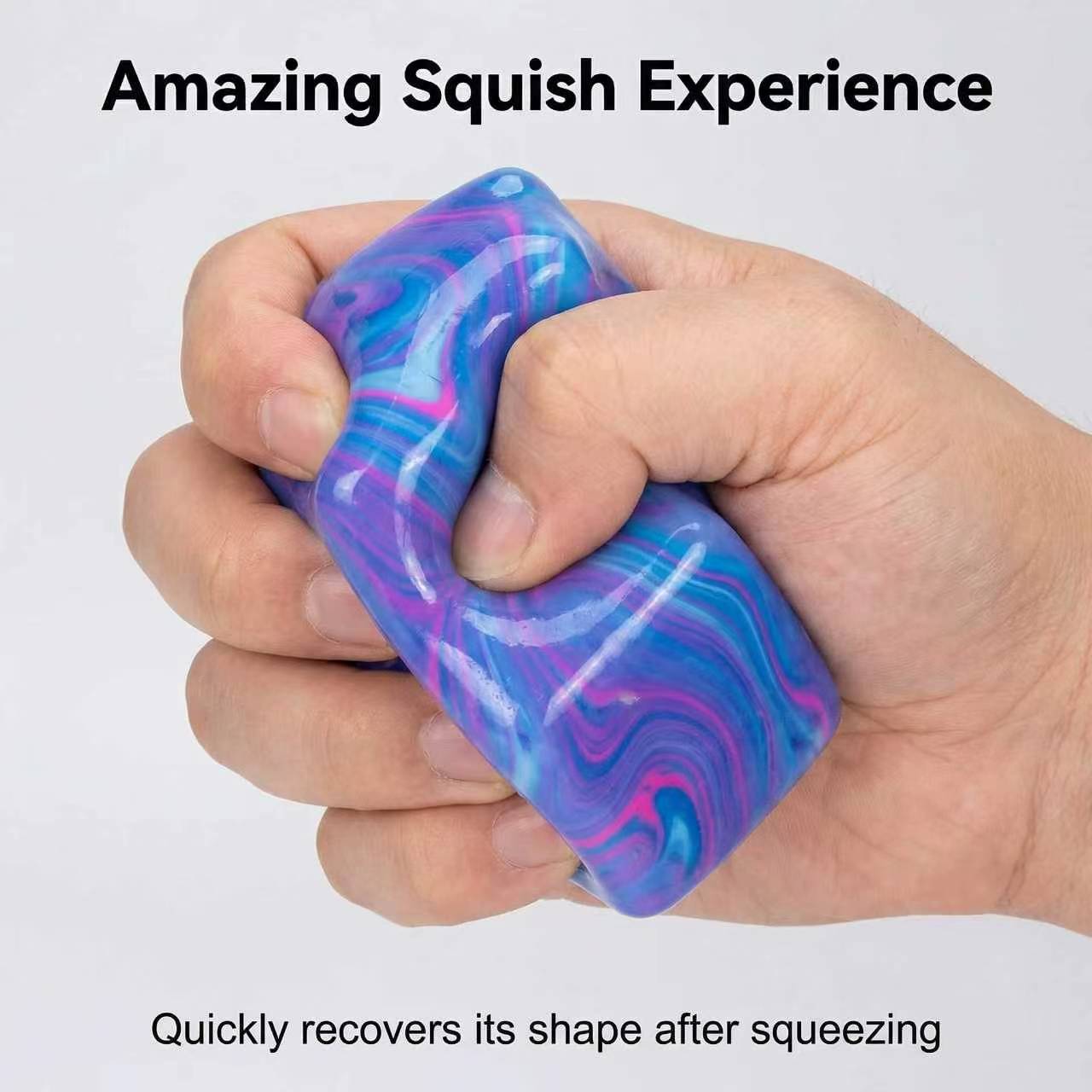 Stress Relief Toy Cube Maltose Squeeze Fun, Fashion RelaxationToy, Ideal Stress Reduction and Mood Boost Gift
