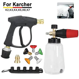 Universal Foam Cannon Kit for Karcher K2-K7 Series - High Pressure Snow Foam Lance Spray Gun with Quick Connect Nozzles Set - Professional Car Wash & Detailing Tool Car Wash Jet for Auto, SUV, Motorcycle