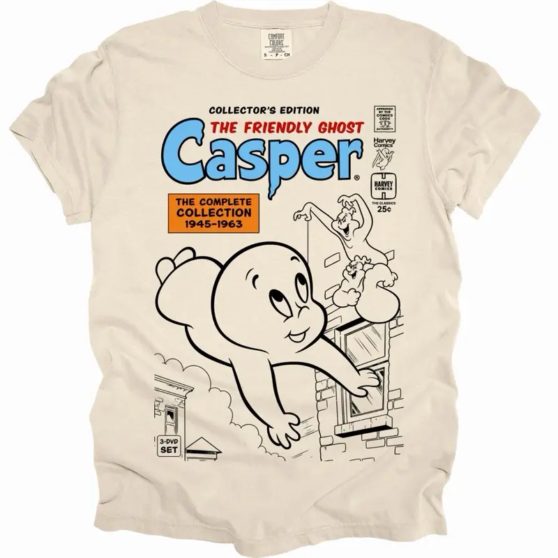 Comfort Colors Friendly Ghost Halloween Graphic Tee