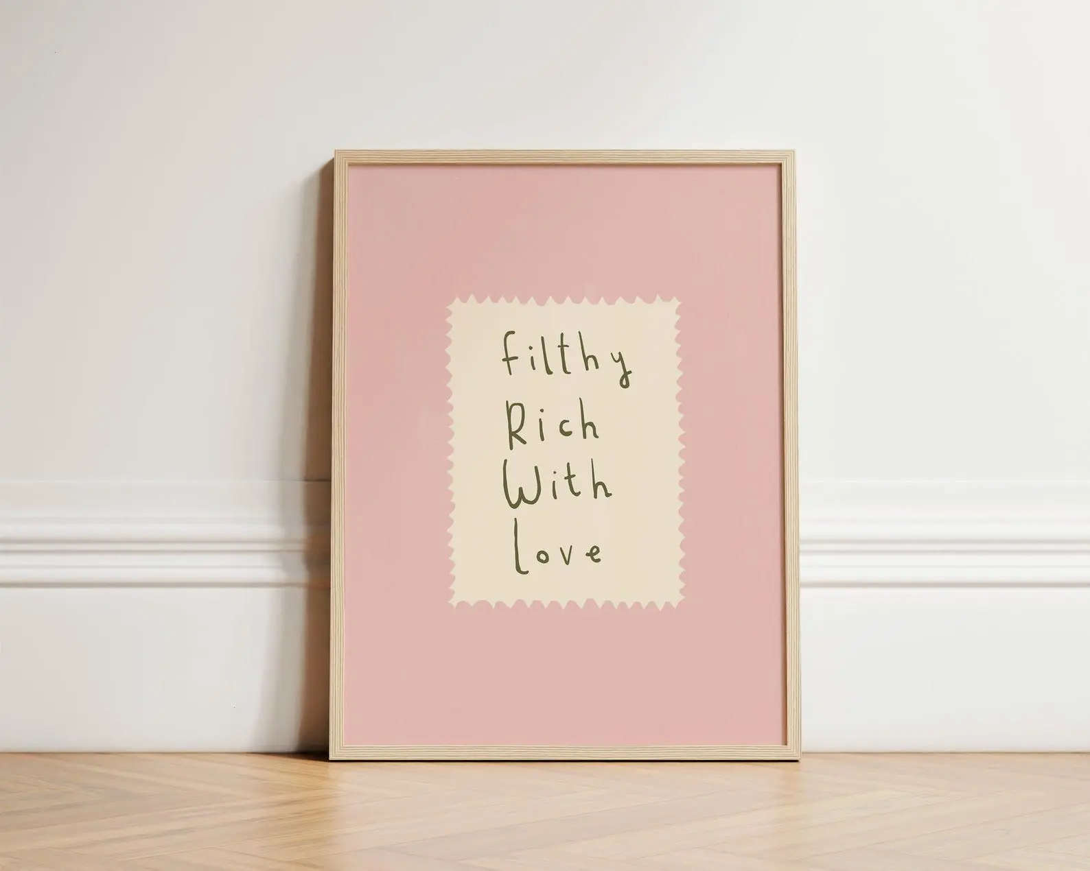 [Print Only - Unframed] Rich With Love Print, Nursery Print, Illustration Wall Art, Nursery Wall Art, Boho Nursery Decor