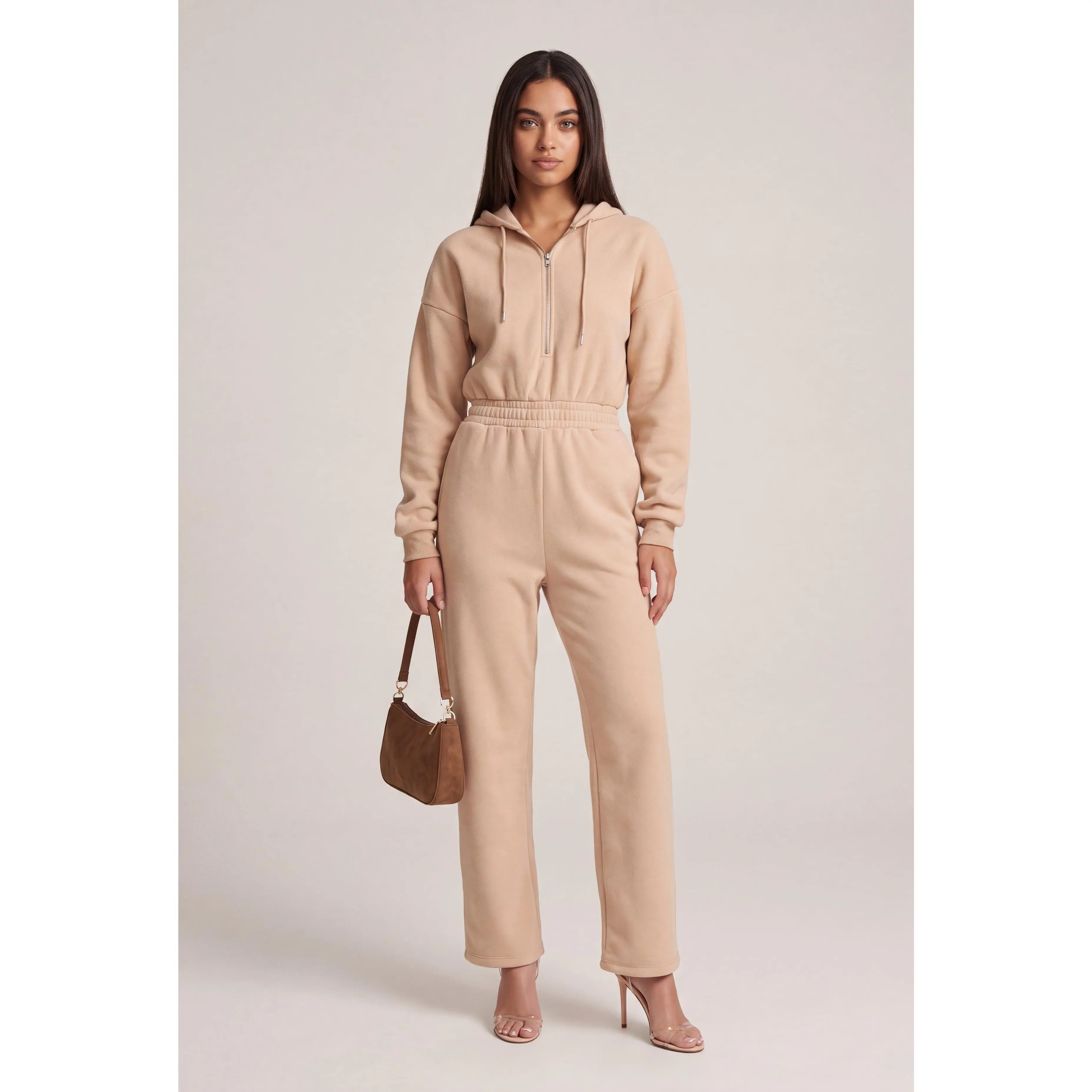Hooded Wide Leg Jumpsuit