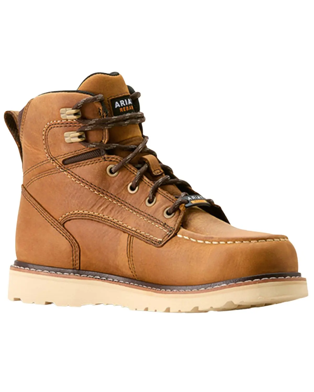 Ariat Women's Women'S Rebar 6" Wedge Waterproof Moc Toe Work Boot Soft - 10053718