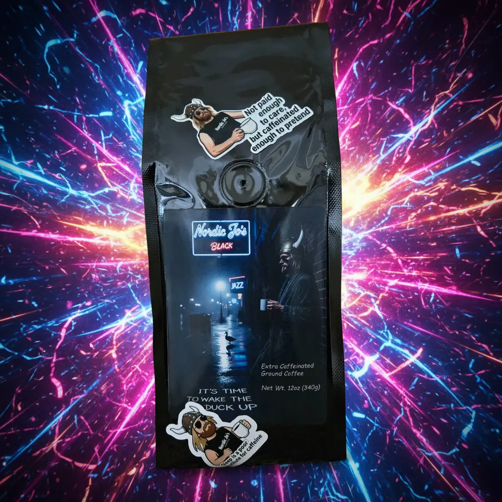 Nordic Jo's Black - Extra Caffeinated Coffee from Nordic Jo's Coffee - 12oz Ground