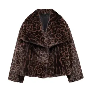 Winter Whisper Fur Coat- dark leopard