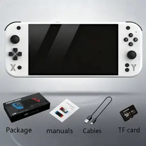 New G90 Portable Handheld Game Console, 7-Inch IPS Display Screen, USB Charging, Large Capacity Battery, Classic Games, Retro Gaming, Rechargeable Game Console