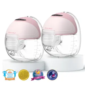 MomMed Wearable Breast Pumps, Hands Free Breast Pump S21 With Strong Suction, Low Noise & LED Display, Full In Bra Portable Electric Breast Pump with 3 Modes & 12 Levels Nursing Feeding Care summervibes