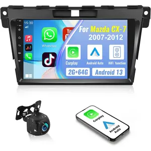 Android 13 Car Stereo for 【Mazda CX-7 2007 2008 2009 2010 2011 2012】 with Wireless CarPlay Android Auto,9 inch Touchscreen Car Radio with WiFi,GPS Navigation,Bluetooth,FM/RDS,SWC,Dual USB,HiFi+AHD Backup Camera