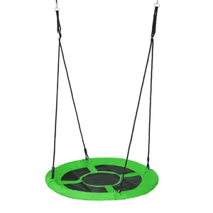 Segawe 40-inch Kids Tree Swing Spider Saucer Swing Length Adjustable Waterproof, Green