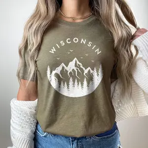 Wisconsin Shirt, Wisconsin T-Shirt, Womens Wisconsin Shirt (Unisex), State of Wisconsin Gift, Wisconsin Vacation Tee, Wisconsin Nature Shirt TTS 1 005