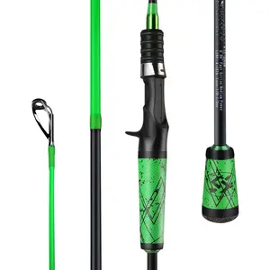 Fishing Pole 24 Ton Carbon Fiber Casting and Spinning Rods - Two count, SuperPolymer Handle Fishing Rod for  Fishing