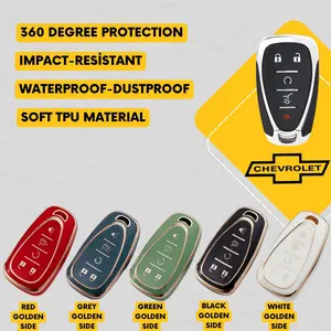 CHEVROLET 5-Button Key Fob Cover for Malibu, Camaro, Silverado - Tpu 360 Protection