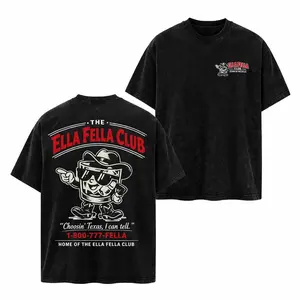 Vintage Texas Retro Graphic T-Shirt – Ella Fella Club Washed Oversized Tee, Southern Western Streetwear Shirt, Classic Americana Outfit for Men Women