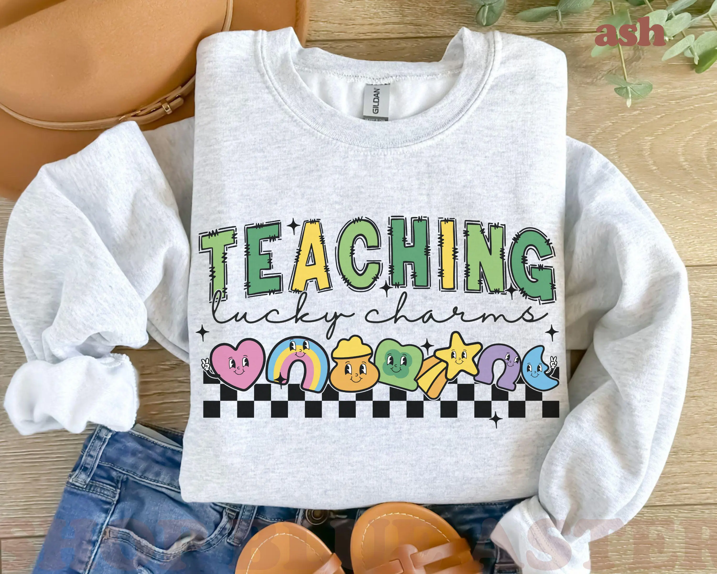 Teaching Lucky Charms St. Patricks Day Sweatshirt, Teacher Crewneck Sweatshirt, Saint Patricks Day Shirts Gift For Teacher, Teacher Shirts