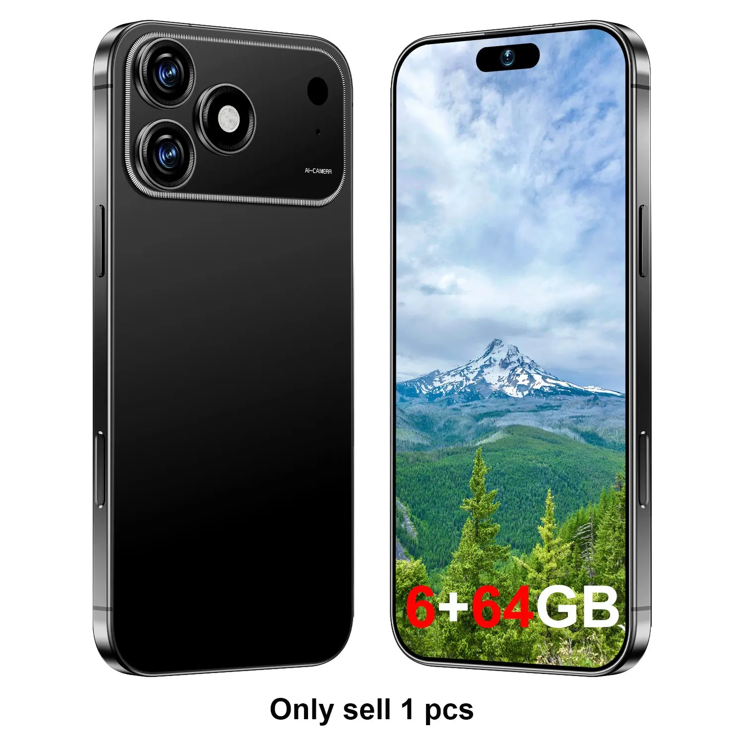 Unlocked Smart Android Phone, 4g Network, 6.85-Inch Screen, 6gb+64GB RAM, 8mp+20mp Camera, Dual Sim, Octa-Core Cpu, Android 12.0, 4100mah Battery
