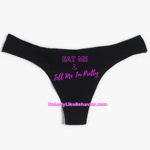 "Eat Me” Cotton Thong