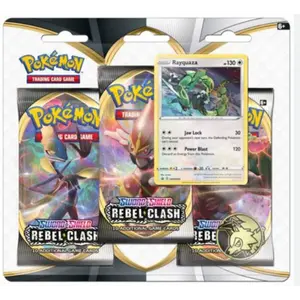 Pokémon Sword & Shield Rebel Clash 3-Booster Pack Blister - New VMAX's Duraludon & Rayquaza Sets Released May 01 2020 Trading Card Game