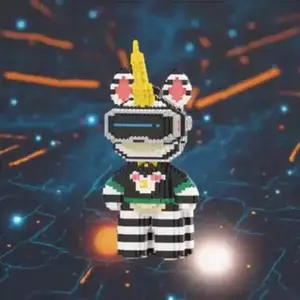 2026 New Zebra Unicorn 3D Puzzle Building Blocks Decoration, Bookshelf Home Office Cabinet Decor, Party Living Room TV Stand Display