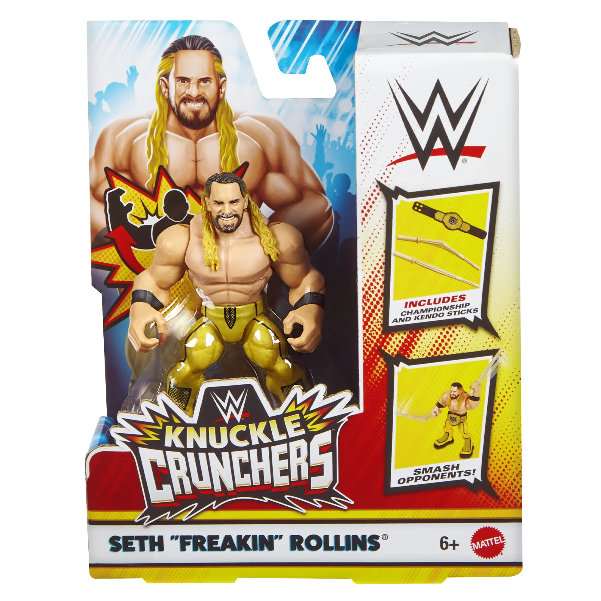 Seth Rollins (Gold) - WWE Knuckle Crunchers 8 Mattel WWE Toy Wrestling Action Figure