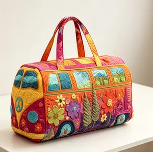 Bohemian-style short-trip bag and gym bag—lightweight and easy to carry, featuring digital prints and design elements infused with a Hip-Hop aesthetic.