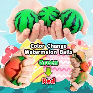 Squishy Watermelon Tomatoes Orange Stress Balls for Kids Adults Fruit Dough Balls Anxiety Relief Stretch Balls Party Favors