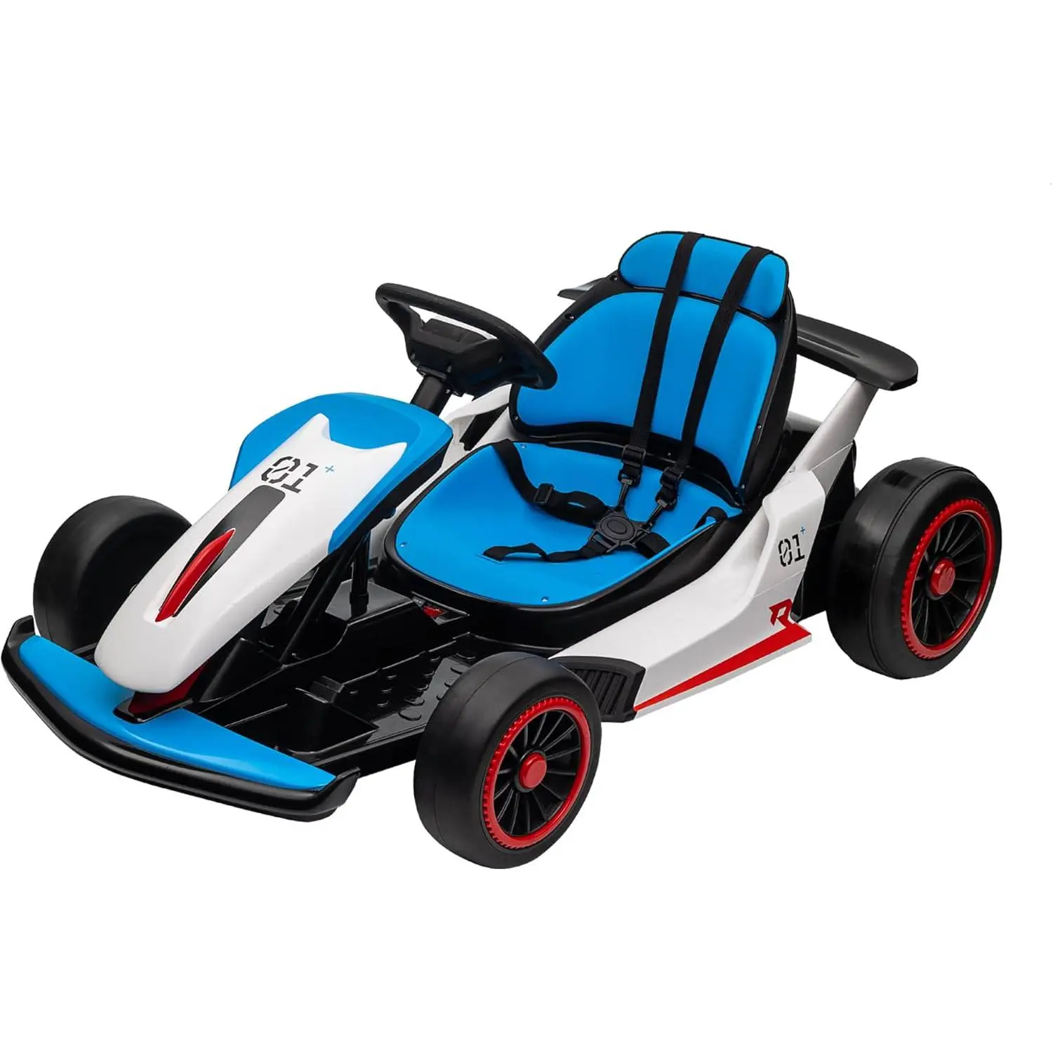 24V Kids Electric Drift Go Kart, 2×200W Motors, Adjustable Seat, LED Lights, Outdoor Ride-On Race Car for Ages 6-12