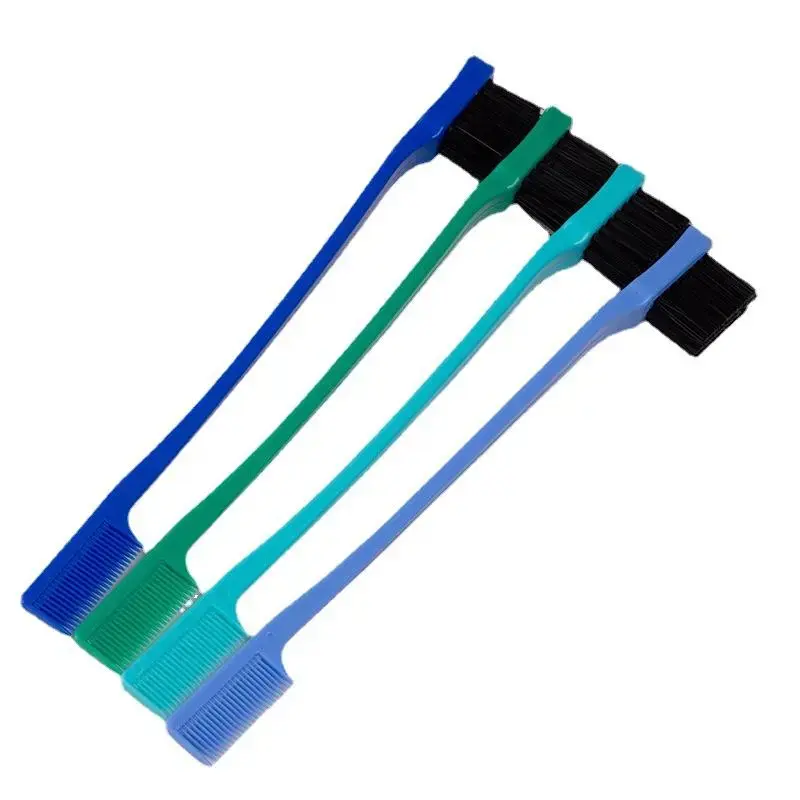 Double-Ended Edge Control Brush and Comb for Taming Flyaways, Lightweight Hair Styling Tool for Makeup Enthusiasts, 1 Piece, Random Color, 1 Pcs Random Color, Compact