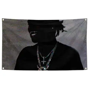 Ken Carson Flag, 3x5' - A large banner with four brass grommets suitable for hanging indoors or outdoors - The ultimate gift for rap and hip-hop fans, or a decorative addition to your bedroom, garage, or private space.