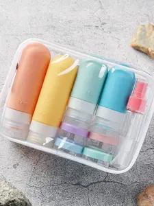 LMMAKE 17-Pack Travel Kit Certified by US TSA Flexible Silicone Squeeze-Controlled Output Leak-Proof Design for Shampoo Conditioner & More Lightweight Foldable