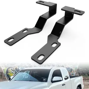 Ditch Hood Light Brackets, LED Light Pod Metal Hood Mount Bracket Compatible with 2nd Gen Tacoma 2005 2006 2007 2008 2009 2010 2011 2012 2013 2014 2015