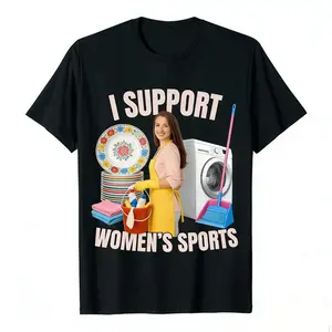 100% CottonI Support Women's Sports Unwearable Aduld Humor Bootleg T-Shirt