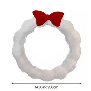 Bowknot Plush Winter Steering Wheel Cover | Soft Polyester Fit, Cute & Cozy Car Interior Accessory, Protects Hands from Cold, Ideal for Daily Driving, Road Trips & Car Decoration