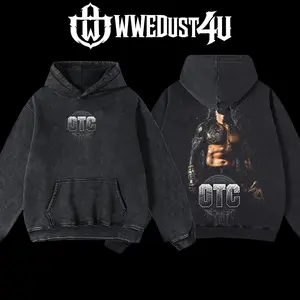 WWEDust4U Retro Vintage Roman Reigns OTC Hoodie 100% Cotton Blend Pre-washed Soft Classic Menswear Oversized American-made Streetwear