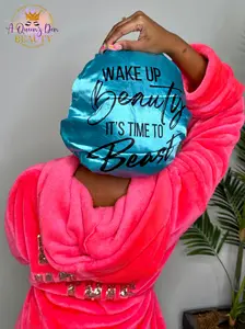 Customized Double Layer Reversible Silky Satin Bonnet_Beauty and Beast Hair Bonnet